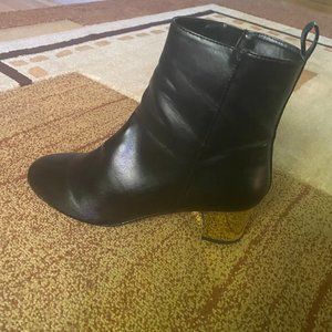 Topshop  ankle boots with gold heel